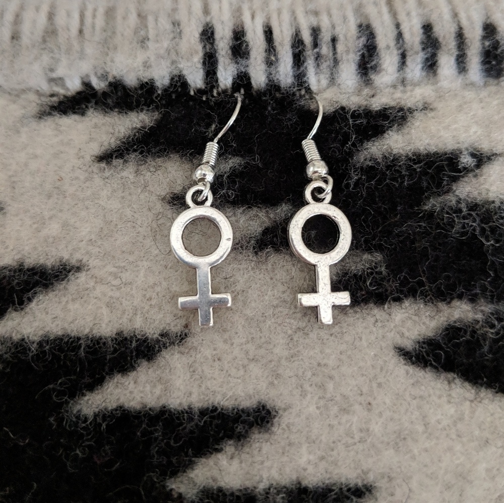 Female Women Girl Symbol Feminist Earrings